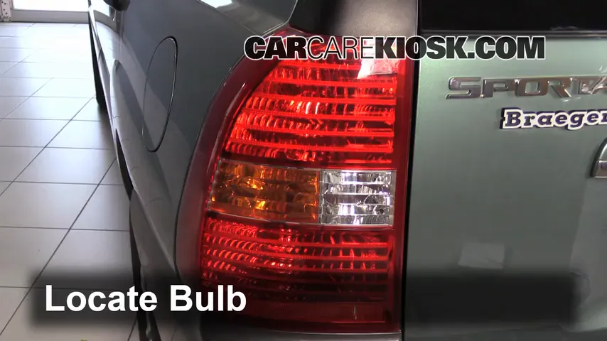2007 Kia Sportage LX 2.7L V6 Lights Brake Light (replace bulb)
